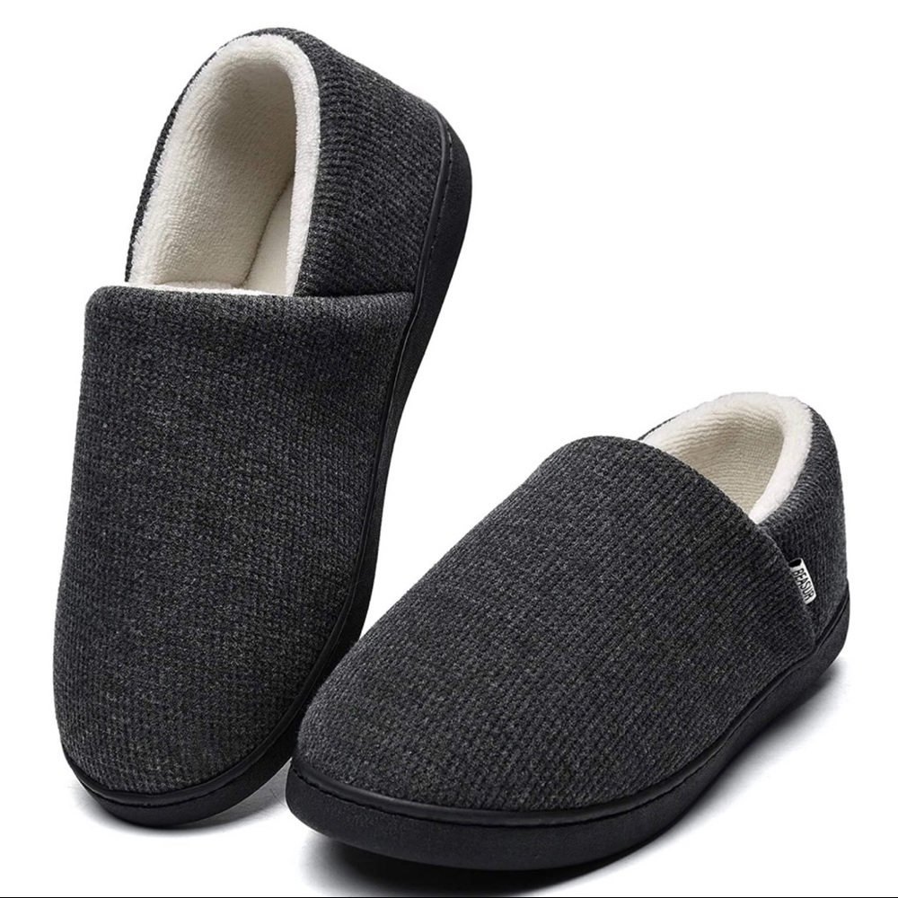 New Women’s Memory Foam House Slippers Gray